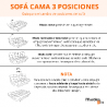 Sofácama Tarima Matter Gris