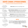 Sofácama Vignelli Negro