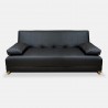 Sofacama Sabath 3 Posiciones Tipo Cuero Negro