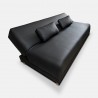 Sofacama Sabath 3 Psc Tipo Cuero Negro