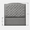 Cama Lawrence 200x200cm Tela Gris