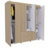 Closet Bariloche 180 X 170 X 50 Blanco + Rovere