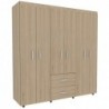 Closet Bariloche 180 X 170 X 50 Blanco + Rovere