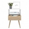 Mesa de Noche Otom Blanco + Rovere