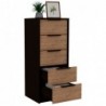 Comoda 5 Cajones Kaia Wengue + Miel