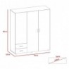Closet Dassel 161 X 140 X 51 Wengue