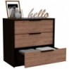 Comoda 3 Cajones Kaia Wengue + Miel