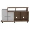 Rack para TV Valera Miel + Blanco