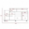Rack para TV Valera Miel + Blanco