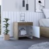 Mesa de Noche Colore Bellota + Blanco