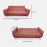 Sofacama Archer 3 psc Salmón