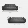 Sofacama Archer 3 psc Gris