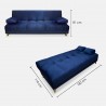 Sofacama Sabath 3 Posiciones Azul