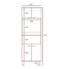 Mueble Alacena Fenix Blanco + Wengue