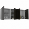 Gabinete Cocina 150 Avon Blanco + Wengue
