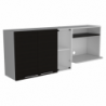 Gabinete Superior Gina Cocina Blanco + wengue