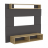 Panel TV 55 Charlotte 120 X 140 Plomo macadamia