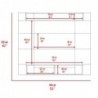 Panel TV 55 Charlotte 120 X 140 Plomo macadamia