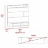 Panel TV 55 Charlotte 120 X 140 Plomo macadamia