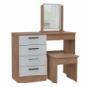 Mueble Tocador Kaia + Banca Miel Blanco
