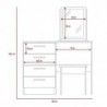Mueble Tocador Kaia + Banca Wengue Miel