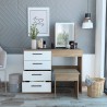 Mueble Tocador Kaia + Banca Miel Blanco