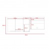 Gabinete Superior Gina Cocina Blanco + wengue