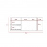 Gabinete Cocina 150 Avon Blanco + Wengue