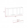 Gabinete Cocina 150 Avon Blanco + Wengue