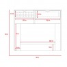 Mueble de Tocador Perla 90 Rovere + Blanco