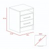 Mesa de Noche Eter Rovere + Blanco