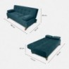 Sofacama Glaser 3 Posiciones Tela turquesa