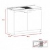 Mueble Inferior Cocina Napoles 100 Blanco