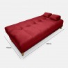 Sofacama Sabath 3 Posiciones Rojo