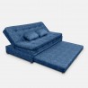 Sofa cama Nido Olsen Tela Azul - Incluye Cojines