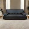 Sofacama Sabath 3 Posiciones Tipo Cuero Negro
